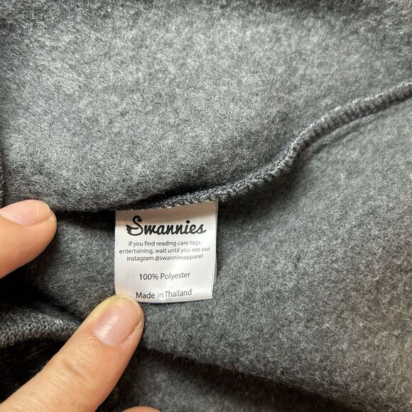 Swannies Golf Wolff Fleece Pullover 1/4 Snap Men’s large Charcoal-Navy Pullover - Picture 7 of 8